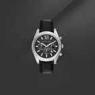 Ανδρικό Ρολόι Michael Kors Lexington MK9256 Χρονογράφος με Μαύρο Λουράκι & Μαύρο Καντράν