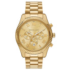 Ανδρικό Ρολόι Michael Kors Lexington MK9276 με Χρυσό Μπρασελέ & Χρυσό Καντράν