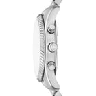 Ανδρικό Ρολόι Michael Kors Lexington MK9278 Χρονογράφος με Ασημί Μπρασελέ & Καφέ Καντράν