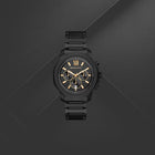 Ανδρικό Ρολόι Michael Kors Prescott MK9252 Χρονογράφος με Μαύρο Μπρασελέ & Μαύρο Καντράν