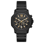 Ανδρικό Ρολόι Michael Kors Prescott MK9252 Χρονογράφος με Μαύρο Μπρασελέ & Μαύρο Καντράν