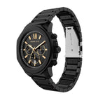 Ανδρικό Ρολόι Michael Kors Prescott MK9252 Χρονογράφος με Μαύρο Μπρασελέ & Μαύρο Καντράν