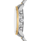 Ανδρικό Ρολόι Michael Kors Prescott MK9260 Χρονογράφος με Ασημί-Χρυσό Μπρασελέ & Λευκό Καντράν