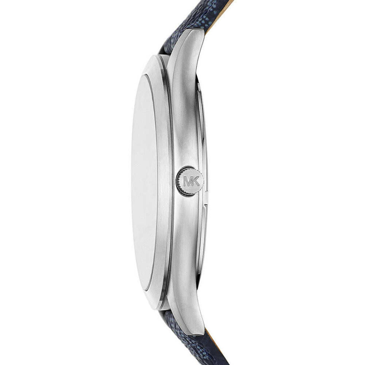 Ασημί κάσα του ανδρικού ρολογιού Michael Kors Slim Runway MK8907