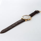 Aνδρικό ρολόι Roamer Classico Gents 971856-48-25-05 με καφέ δερμάτινο λουράκι & άσπρο καντράν διαμέτρου 40mm. 