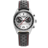Ανδρικό ρολόι Roamer Gran Sportivo Box Set 978818-41-85-21 χρονογράφος με μαύρο δερμάτινο λουράκι & ασημί καντράν 41.5mm. 