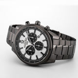 Ανδρικό ρολόι Roamer Helios Power 973981-44-15-20 Solar με ανθρακί μπρασελέ από τιτάνιο και άσπρο καντράν 43.5mm.
