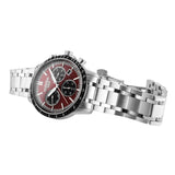 Kόκκινο καντράν στο ανδρικό ρολόι Roamer Mercury Chrono 968988-41-65-20. 