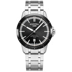 Ανδρικό Ρολόι Roamer Mercury Classic 968833-41-85-20 με Ασημί Μπρασελέ & Μαύρο Καντράν