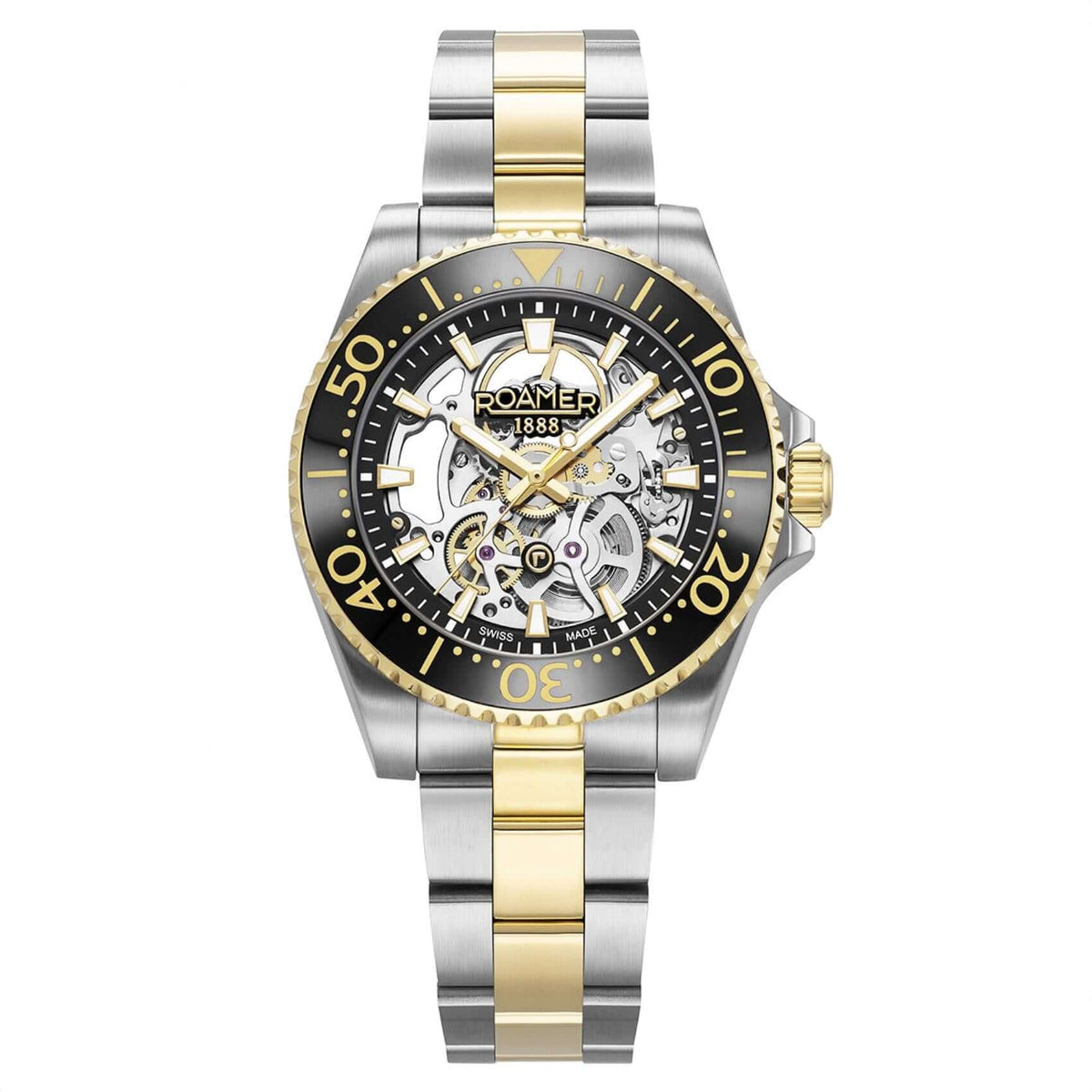 Ρολόι Roamer Premier Skeleton Limited 986984-47-85-21 Αυτόματο Με Δίχρωμο Μπρασελέ