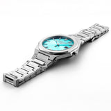Ανδρικό ρολόι Roamer R8 Gents 972980-41-05-20 swiss made με ασημί ατσάλινο μπρασελέ & τιρκουάζ καντράν 40mm.