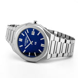 Ανδρικό ρολόι Roamer R8 Gents 972980-41-45-20 swiss made με ασημί ατσάλινο μπρασελέ και μπλε καντράν 40mm.