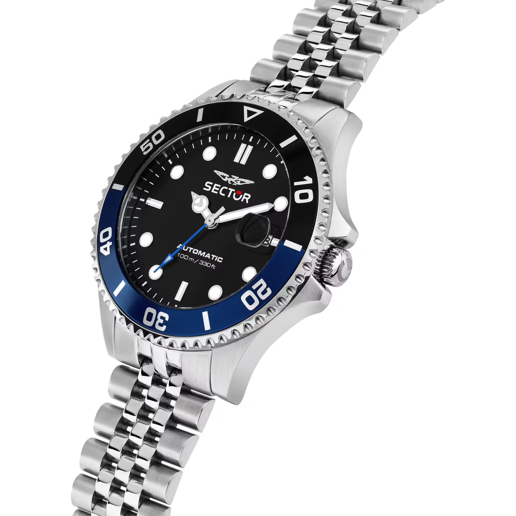 Καντράν ρολογιού Sector R3253161048 διαμέτρου 43mm με μαύρο χρώμα, δείκτες και ημερομηνία