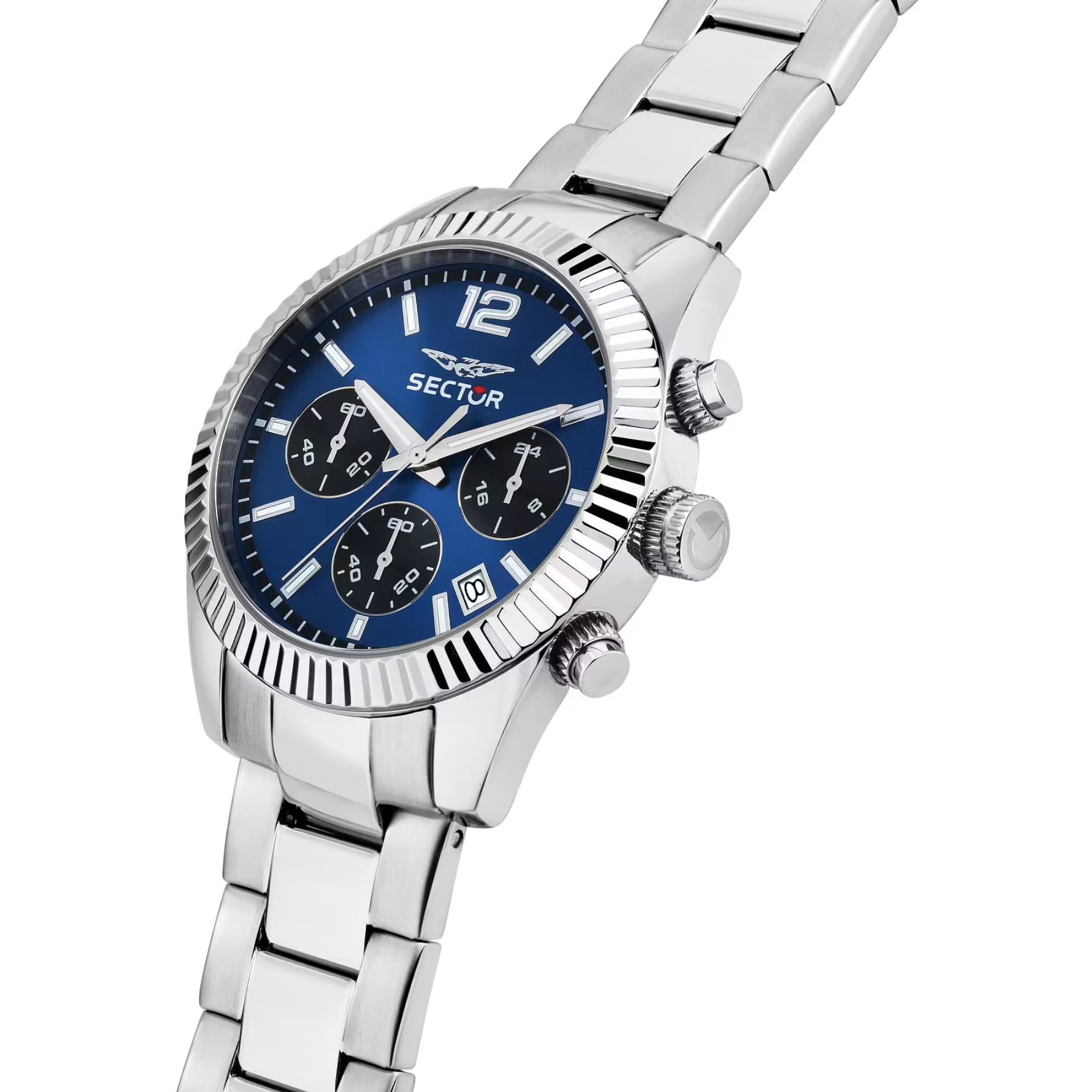 Καντράν χρονογράφου Sector 240 R3273640030 διαμέτρου 39mm με ενδείξεις και ημερομηνία