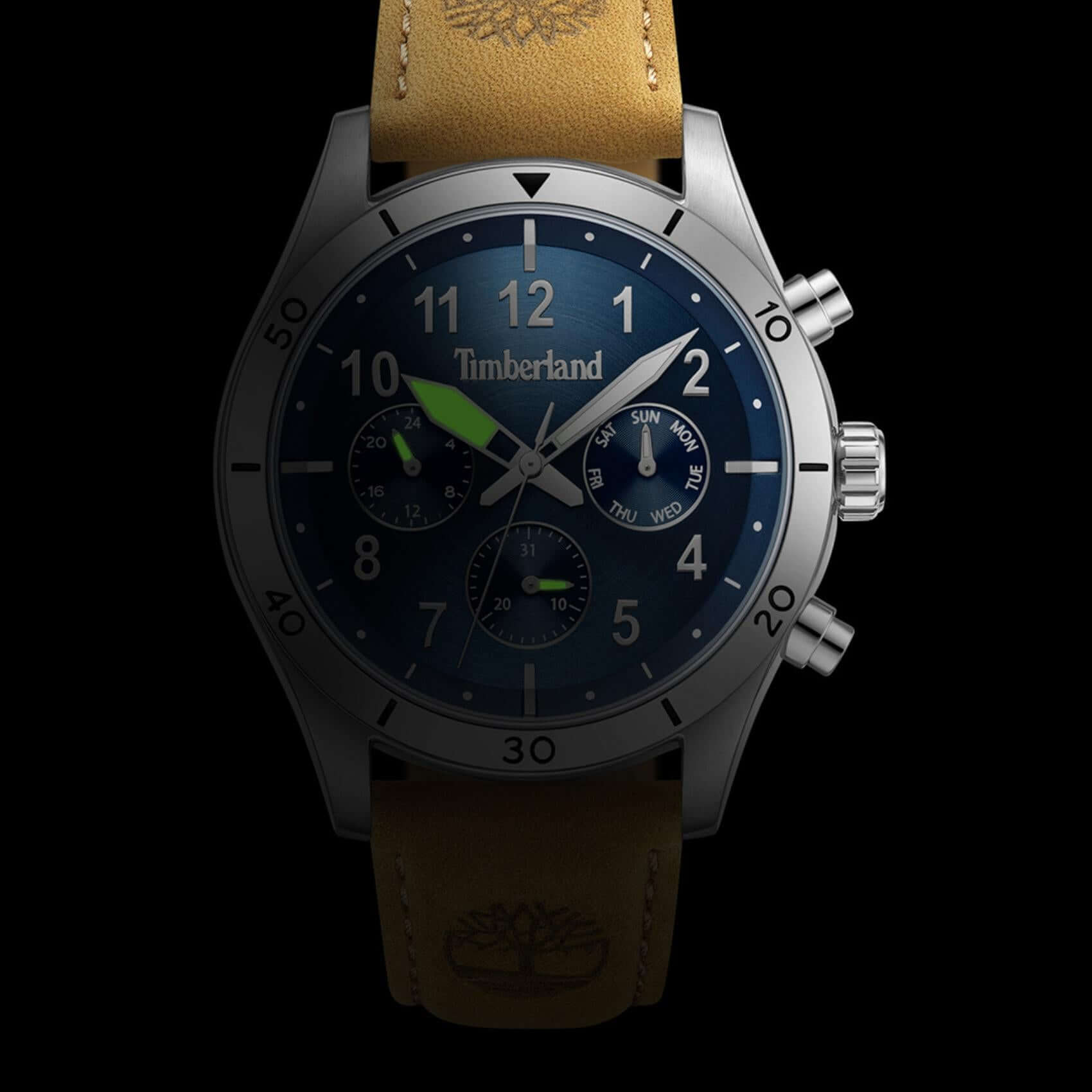 Νυχτερινή λήψη του μπλε καντράν του Timberland Ashmont TDWGF0054701.