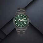 Ανδρικό Ρολόι Timberland Ashmont TDWGI0109304 με Ανθρακί Μπρασελέ & Πράσινο Καντράν