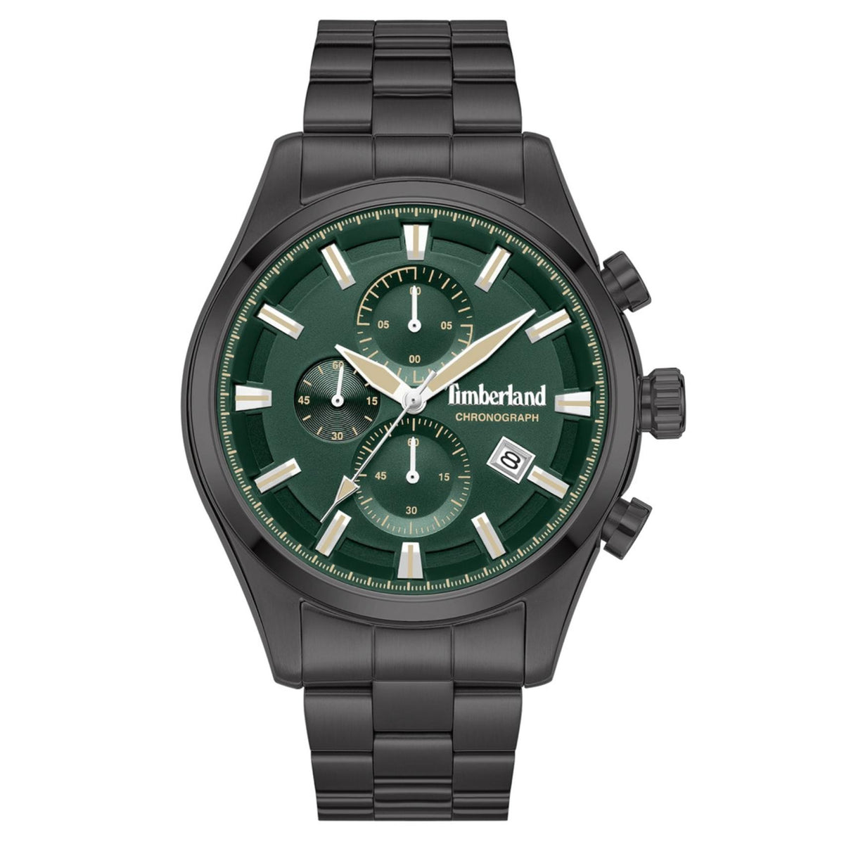 Ανδρικό ρολόι Timberland Ashmont TDWGI0109304 με ανθρακί μπρασελέ και πράσινο καντράν