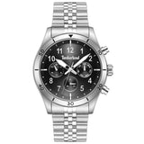 Ανδρικό ρολόι Timberland Ashmont TDWGK0054703 χρονογράφος με ασημί μπρασελέ και μαύρο καντράν 44 mm.