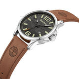 Πλάγια όψη του Timberland Bernardston TDWGB2131801 με καφέ λουράκι και μαύρο καντράν.