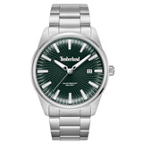 Ανδρικό ρολόι Timberland Birch Road TDWGH0083105 με ασημί ατσάλινο μπρασελέ, πράσινο καντράν και κάσα 45 mm.