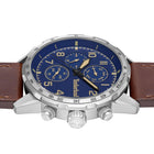 Ρολόι Timberland Campton TDWGF0055401 Με Καφέ Δερμάτινο Λουράκι Και Μπλε Καντράν