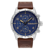 Ρολόι Timberland Campton TDWGF0055401 Με Καφέ Δερμάτινο Λουράκι Και Μπλε Καντράν