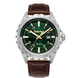 Ρολόι Timberland Day Pond TDWGB0055801 Με Καφέ Δερμάτινο Λουράκι Και Πράσινο Καντράν