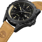 Πλάγια όψη του Timberland Day Pond TDWGB0055803 με ταμπά λουράκι και μαύρο καντράν.