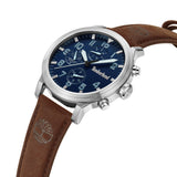 Πλάγια όψη του Timberland Driscoll TDWGF0040702 με καφέ λουράκι και μπλε καντράν.