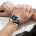 Ρολόι Timberland Driscoll TDWGF0040702 Με Καφέ Δερμάτινο Λουράκι και Μπλε Καντράν