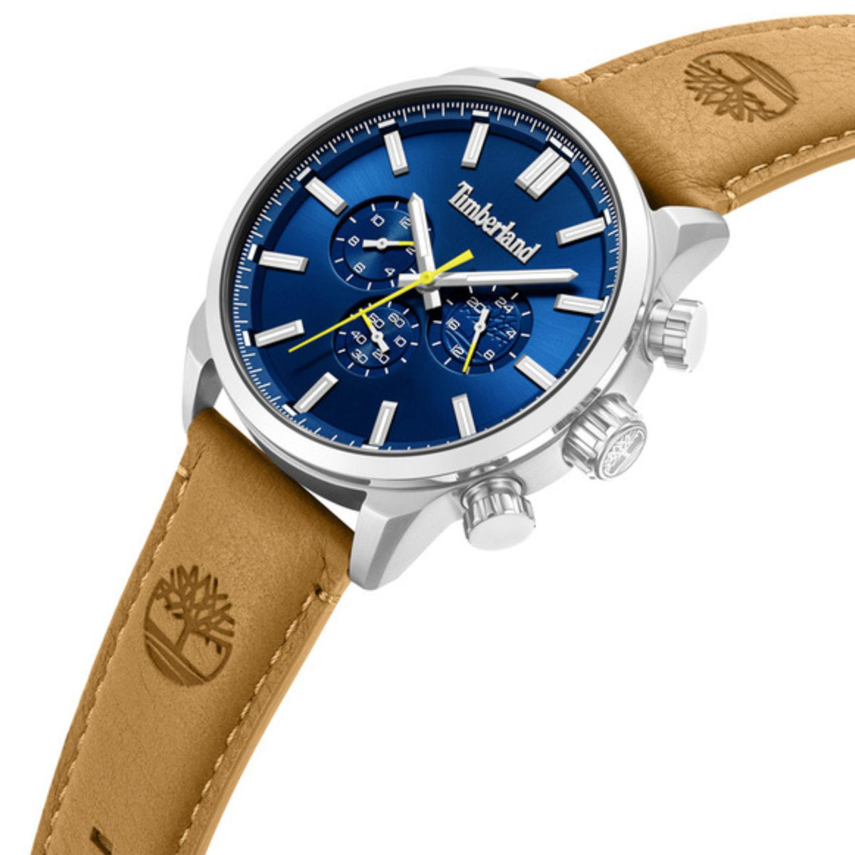 Μπλε καντράν ρολογιού Timberland Henniker II Chrono TDWGF0028702M διαμέτρου 46mm με χρονογράφο