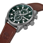 Ρολόι Timberland Henniker II TDWGF0055601 Με Καφέ Δερμάτινο Λουράκι Και Πράσινο Καντράν