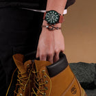 Ρολόι Timberland Henniker II TDWGF0055601 Με Καφέ Δερμάτινο Λουράκι Και Πράσινο Καντράν