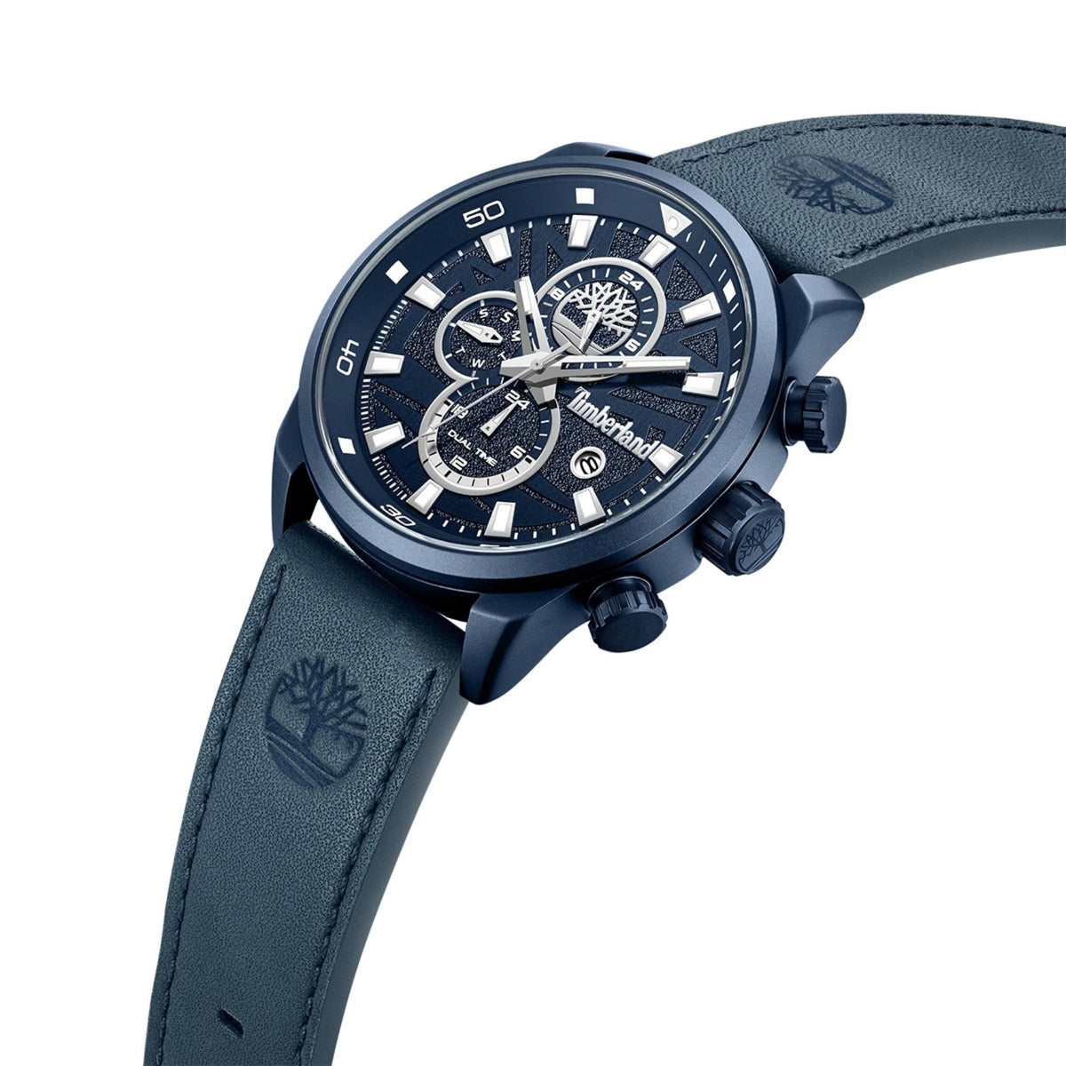 Μπλε δερμάτινο λουράκι ρολογιού Timberland Henniker II TDWGF0056303