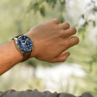 Ρολόι Timberland Henniker II TDWGF0095001 Με Καφέ Δερμάτινο Λουράκι & Μπλε Καντράν
