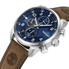 Ρολόι Timberland Henniker II TDWGF2201106M Με Καφέ Λουράκι & Μπλε Καντράν