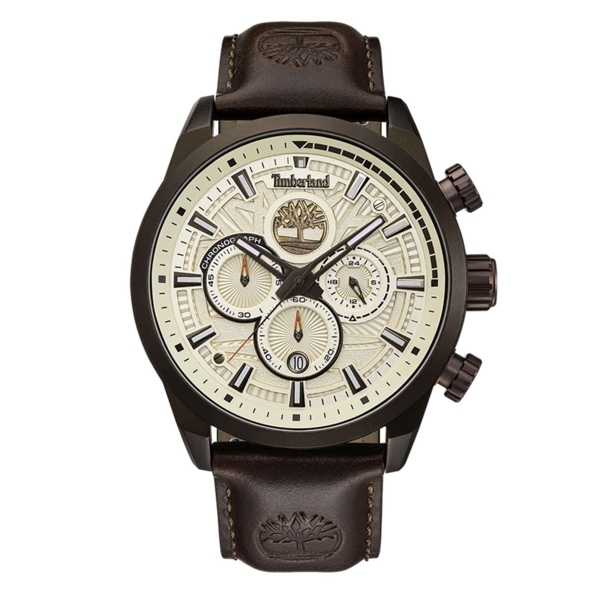 Ανδρικό ρολόι Timberland Henniker III TDWGQ00949X1 Box Set με μπεζ καντράν 46 mm, πράσινο λουράκι σιλικόνης, ταμπά και σκούρο καφέ δερμάτινα λουράκια, διπλή ώρα και στεγανότητα 5ATM. Δωρεάν αποστολή με 2ετή εγγύηση.