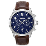 Ρολόι Timberland Newkirk TDWGF0082903 Με Καφέ Δερμάτινο Λουράκι Και Μπλε Καντράν