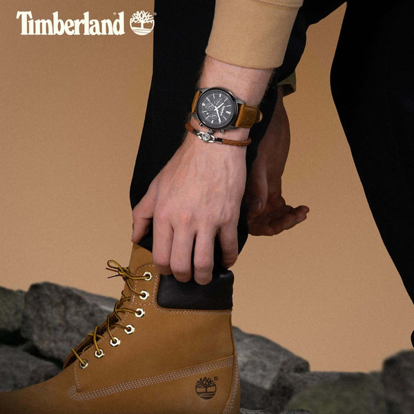 Ρολόι Timberland Northbridge TDWGF0041205 Με Καφέ Δερμάτινο Λουράκι Και Μαύρο Καντράν