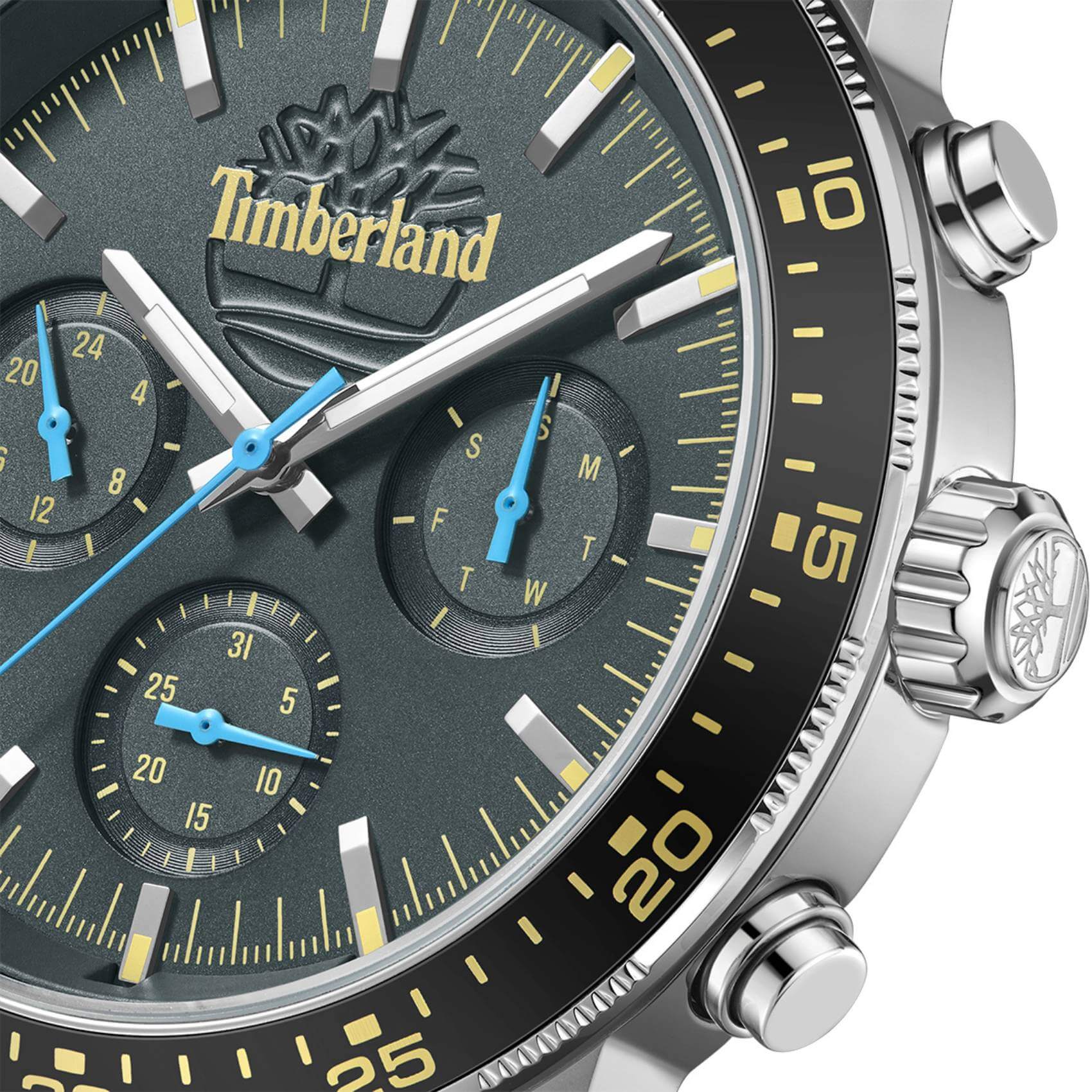 Κοντινή λήψη του γκρι καντράν του Timberland Parkman TDWGF0041301.