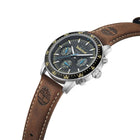 Ρολόι Timberland Parkman TDWGF0041301 Με Καφέ Δερμάτινο Λουράκι και Γκρι Καντράν