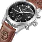 Ρολόι Timberland Ripgorge TDWGC0075201 Χρονογράφος Με Καφέ Δερμάτινο Λουράκι Και Μαύρο Καντράν