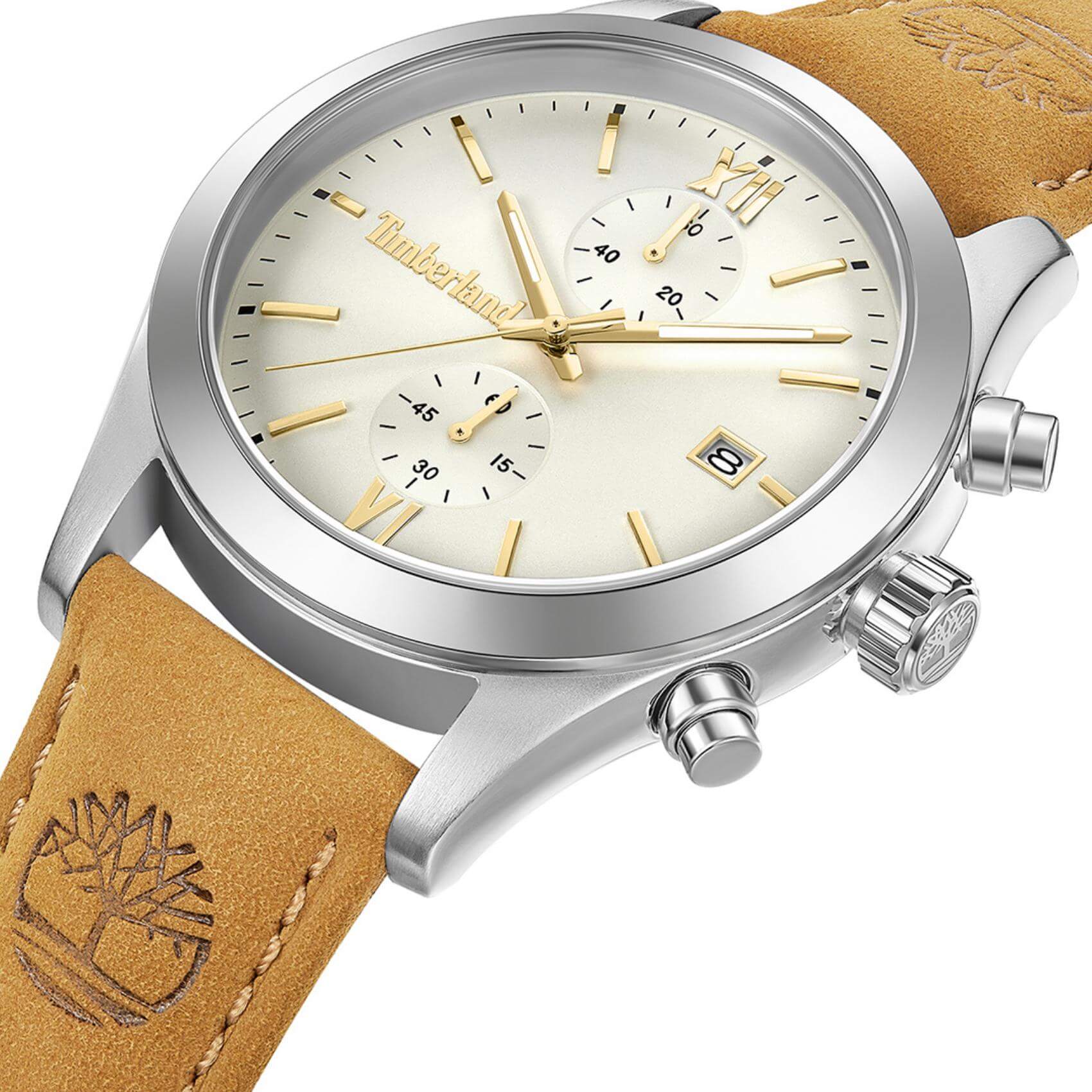 Πλάγια όψη του Timberland Ripgorge TDWGC0075202 με ταμπά λουράκι και λευκό καντράν.