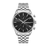 Ανδρικό ρολόι Timberland Sheepscot TDWGI0068702 χρονογράφος με ασημί μπρασελέ και μαύρο καντράν 43 mm.
