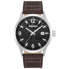 Ανδρικό Ρολόι Timberland Trumbull TDWGB0109003 με Καφέ Δερμάτινο Λουράκι & Μαύρο Καντράν