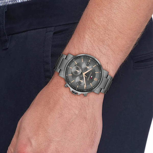 Ρολόι Tommy Hilfiger Tyson 1710711 Με Ανθρακί Μπρασελέ
