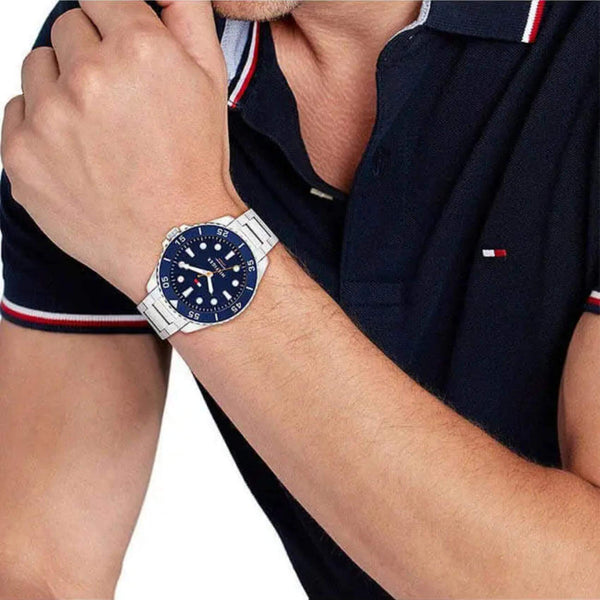Ανδρικό Ρολόι Tommy Hilfiger Oceanic 1792202 Με Ασημί Μπρασελέ