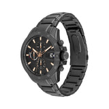 Πλάγια όψη του ανδρικού ρολογιού Tommy Hilfiger Jameson 1792218 με μαύρο μπρασελέ και μαύρο καντράν