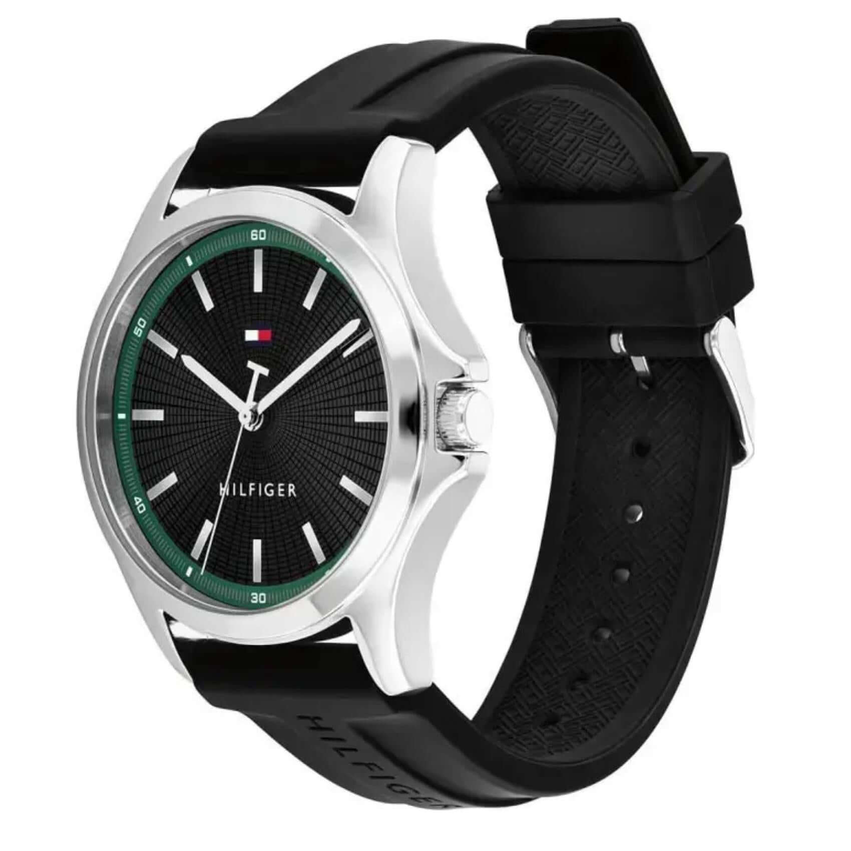 Μαύρο καντράν 42mm του ανδρικού ρολογιού Tommy Hilfiger Bruce 1710739.