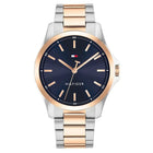 Ανδρικό Ρολόι Tommy Hilfiger Bruce 1792193 Με Ασημί-Ροζ Χρυσό Μπρασελέ & Μπλε Καντράν